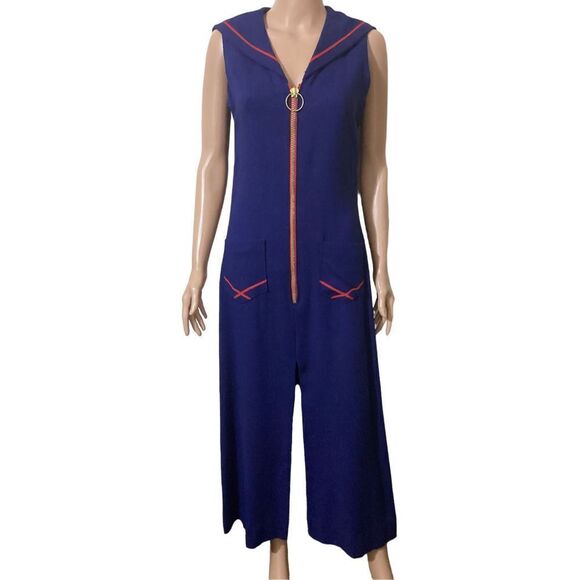 Vintage Handmade Sailor Style Maxi Dress S - Picture 5 of 10